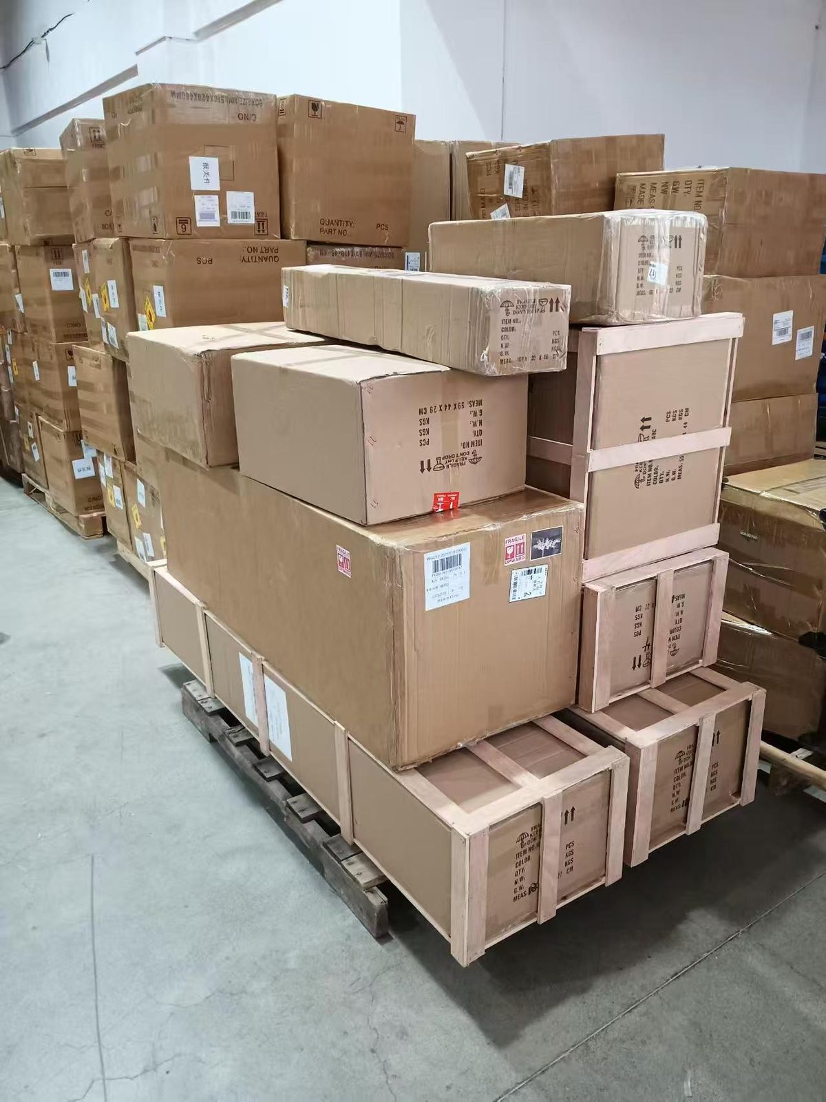 Pallets ready for export